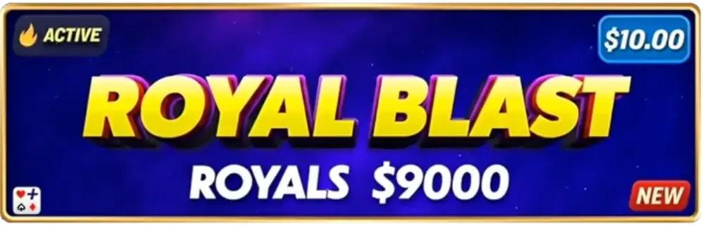 Royal Flush jackpot - $22,500 payout